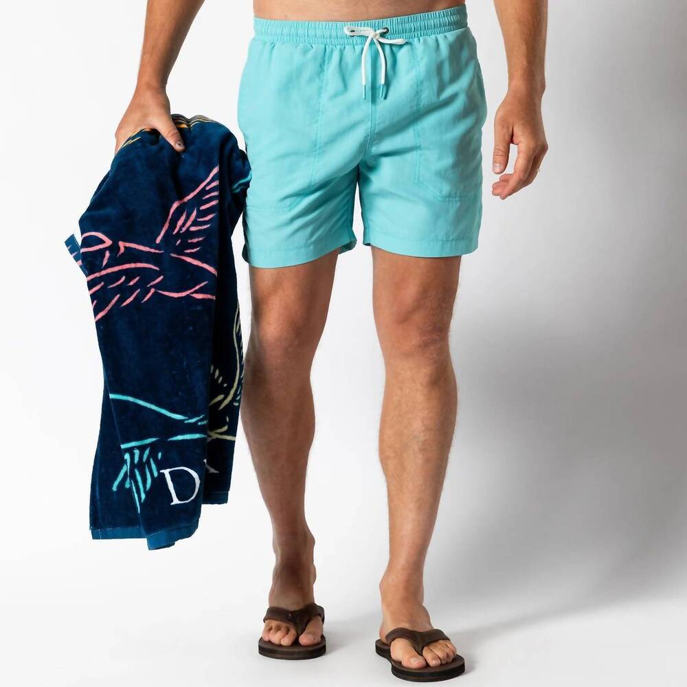 NEW DUCK HEAD men's sailport solid swim short in marine blue